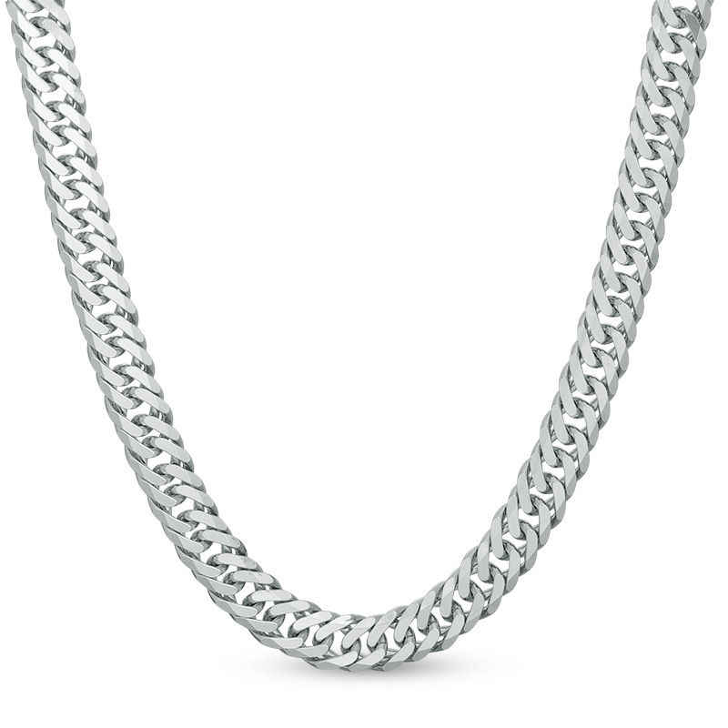 Main Image 1 of 120 Gauge Cuban Curb Chain Necklace in Sterling Silver - 24"