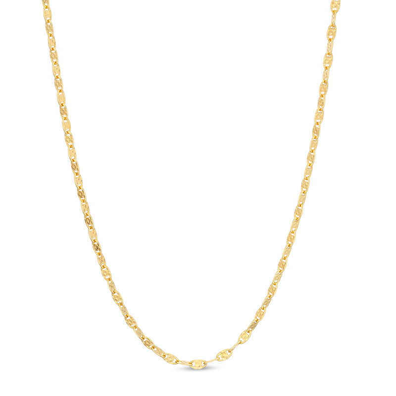 Main Image 1 of 040 Gauge Diamond-Cut Valentino Chain Necklace in 10K Gold - 18"