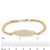 Thumbnail Image 2 of Cubic Zirconia Oval ID Bracelet in 10K Gold - 7.25"