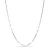 035 Gauge Diamond-Cut and Hammered Valentino Chain Necklace in Sterling Silver - 18"