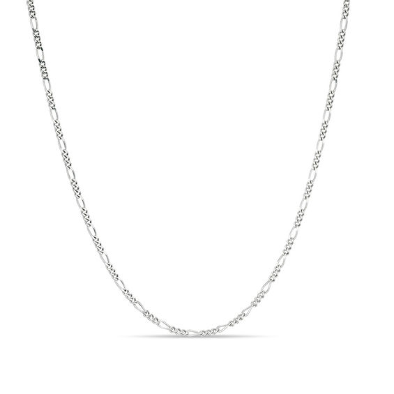 Gauge Figaro Chain Necklace in Sterling Silver