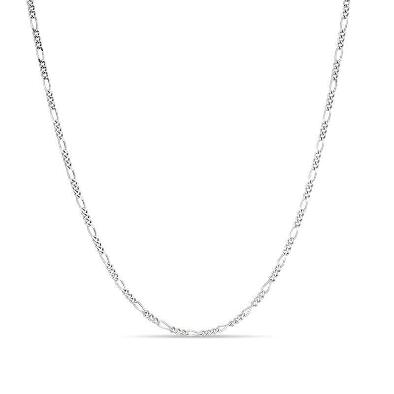Main Image 1 of 040 Gauge Figaro Chain Necklace in Sterling Silver - 18"