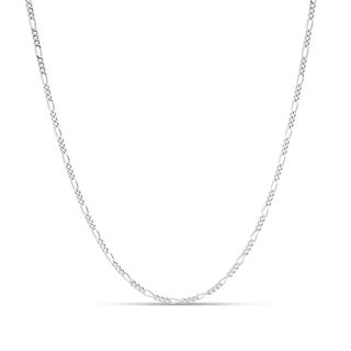 Gauge Figaro Chain Necklace in Sterling Silver
