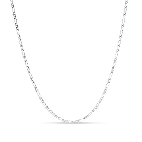 050 Gauge Figaro Chain Necklace in Sterling Silver - 30"