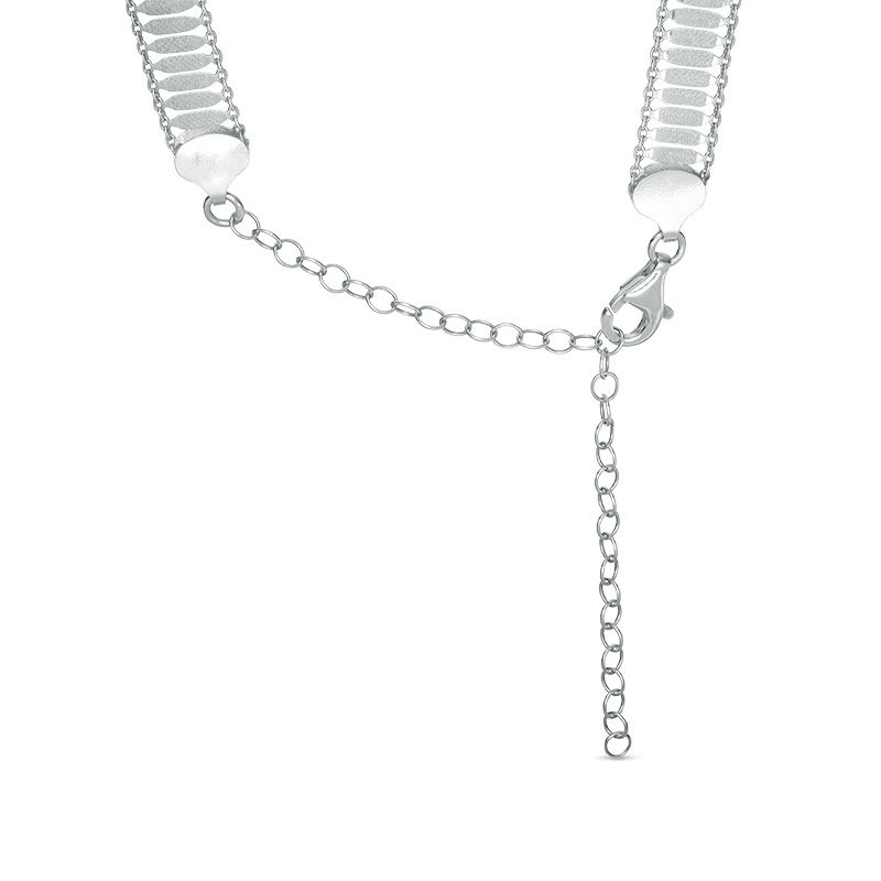 Main Image 2 of Bar Choker Necklace in Sterling Silver - 16"