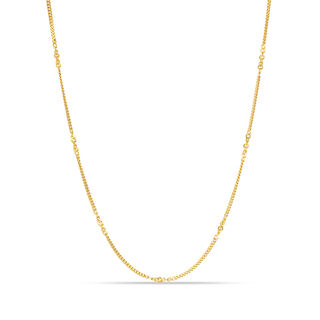 028 Gauge Curb Chain Necklace in 10K Gold - 18"