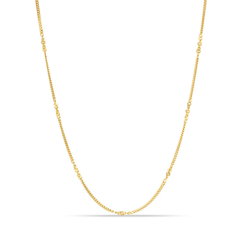 Main Image 1 of 028 Gauge Curb Chain Necklace in 10K Gold - 18"
