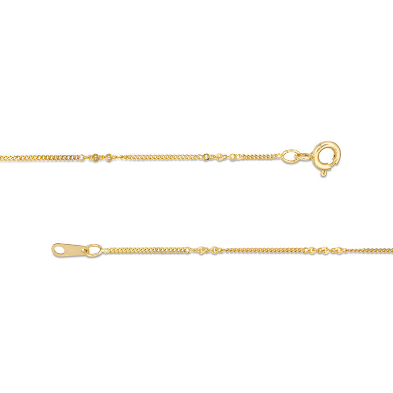 Main Image 2 of 028 Gauge Curb Chain Necklace in 10K Gold - 18"