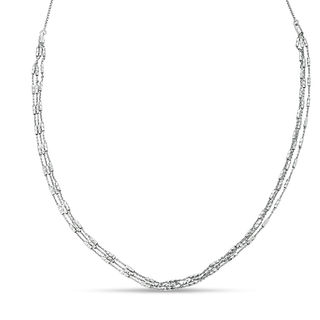 Multi-Strand Bar Station Bolo Necklace in Sterling Silver - 28"