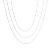 Made in Italy Triple Strand Diamond-Cut Bead Necklace in Sterling Silver