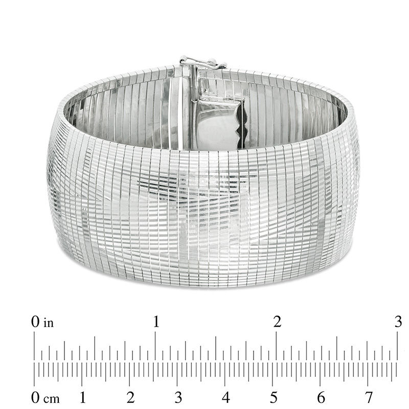 Main Image 2 of 20mm Cubetto Omega Chain Bracelet in Sterling Silver - 7.5"