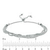 Thumbnail Image 2 of Multi-Strand Sparkle Bead Bolo Bracelet in Sterling Silver - 9.25"