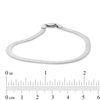 Made in Italy 040 Gauge Herringbone Chain Bracelet in Sterling Silver - 7.5"