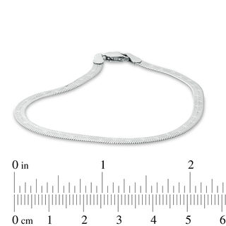 Made in Italy 040 Gauge Herringbone Chain Bracelet in Sterling Silver - 7.5"