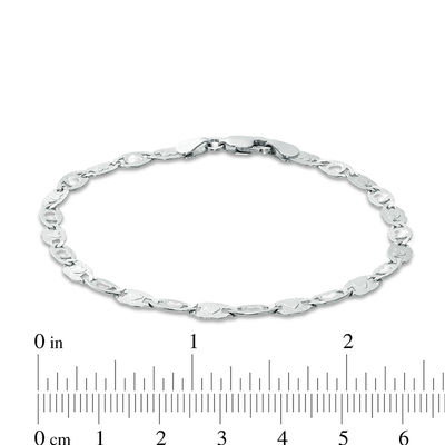 Sterling Silver 080 Gauge Valentino Chain Bracelet - 7.5"