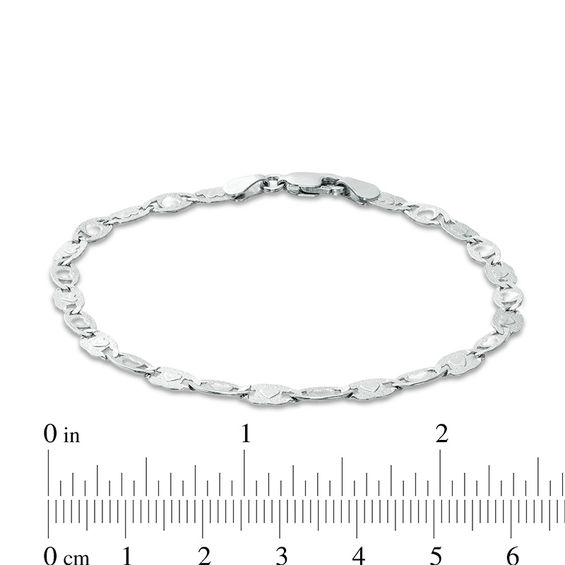 Sterling Silver 080 Gauge Valentino Chain Bracelet - 7.5"
