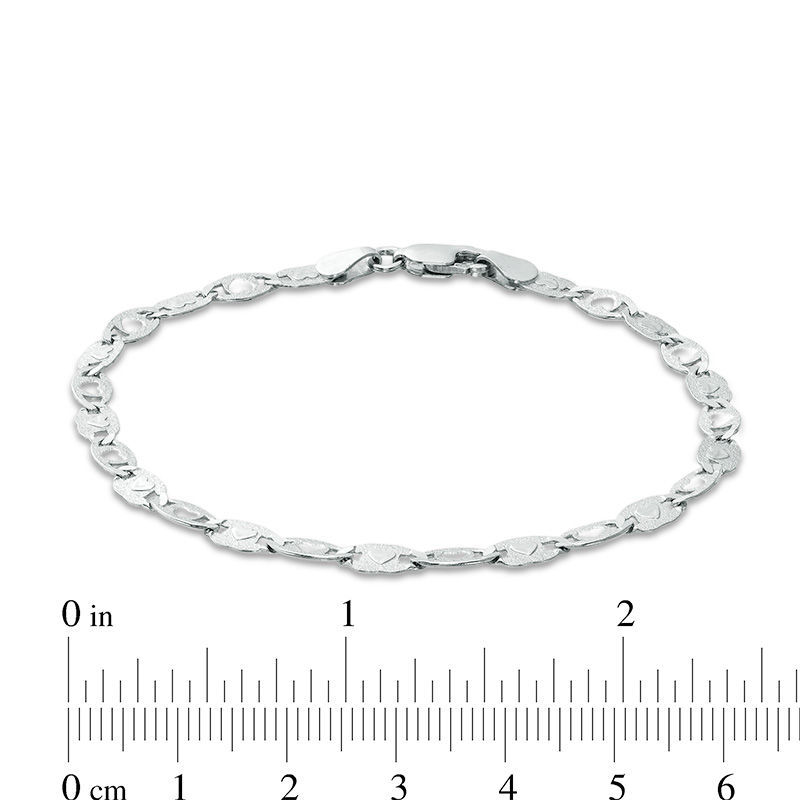 Sterling Silver 080 Gauge Valentino Chain Bracelet - 7.5"
