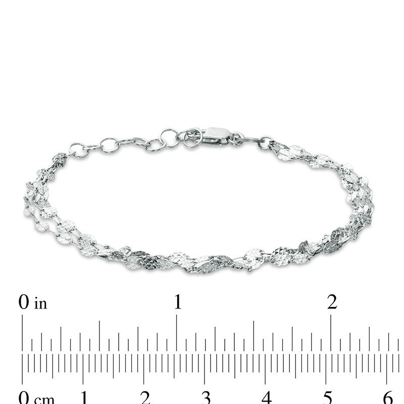 Main Image 2 of 035 Gauge Multi-Strand Hammered Bracelet in Sterling Silver - 7.5"