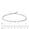 Made in Italy 035 Gauge Diamond-Cut Double Strand Valentino Chain Anklet in Sterling Silver - 10"