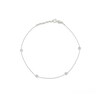 Thumbnail Image 2 of Made in Italy Cubic Zirconia Station Anklet in Solid Sterling Silver - 10"