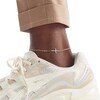 Thumbnail Image 4 of 10K Solid Gold CZ Sideways Cross Anklet