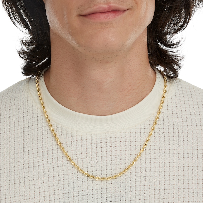 10K Hollow Gold Rope Chain - 24"