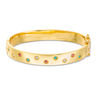 Thumbnail Image 1 of Child's Multi-Color Cubic Zirconia Star Bangle in Brass with 18K Gold Plate - 5.9"