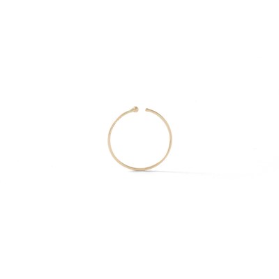 14K Semi-Solid Gold Nose Ring