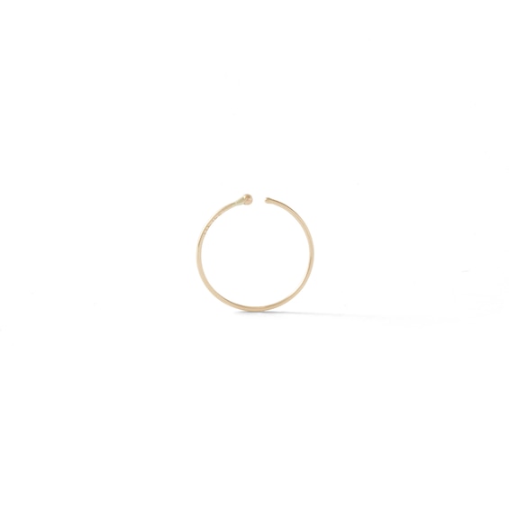 14K Semi-Solid Gold Nose Ring