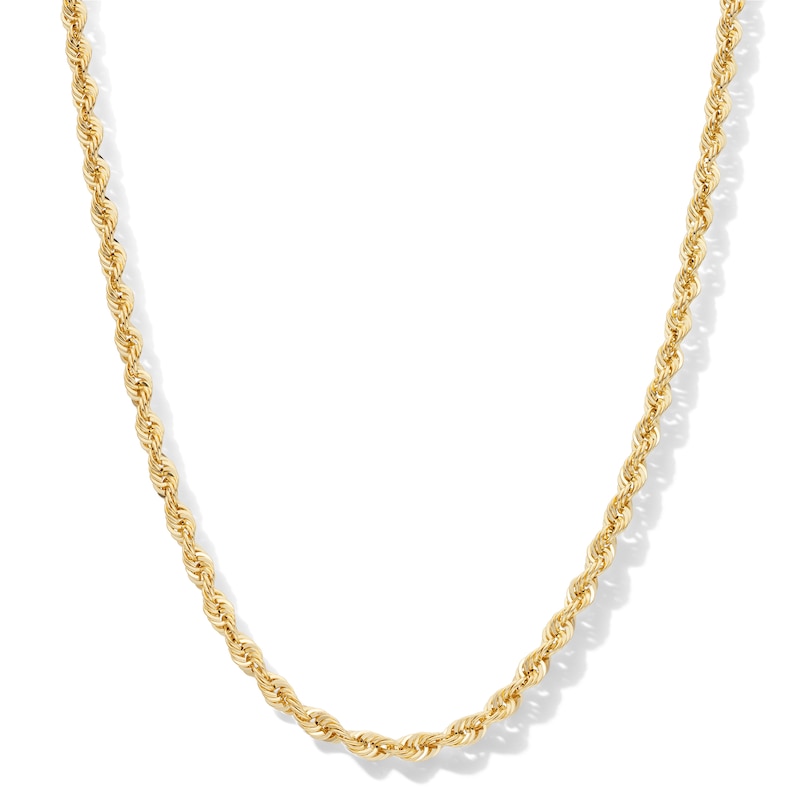 Main Image 1 of 10K Hollow Gold Rope Chain - 26"
