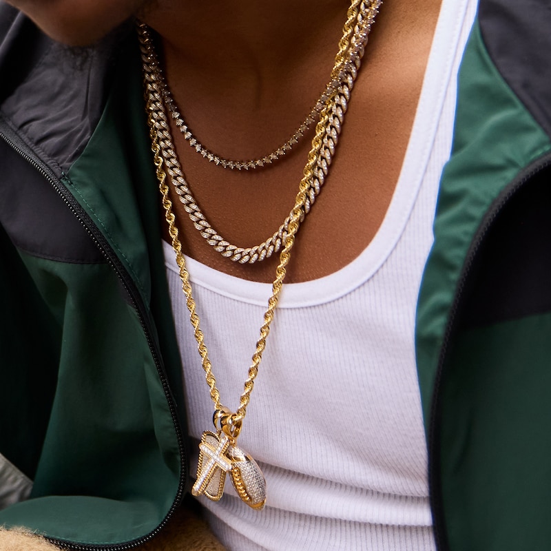 Main Image 4 of 10K Hollow Gold Rope Chain - 26"