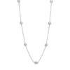 Thumbnail Image 0 of 3.5mm Bezel-Set Cubic Zirconia Station Necklace in Solid Sterling Silver