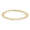 040 Gauge Rosetta Chain Bracelet in 10K Gold - 7.5"