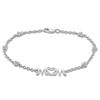 Thumbnail Image 0 of Diamond Accent Heart Station "MOM" Bracelet in Sterling Silver