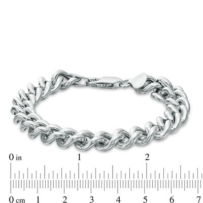 250 Gauge Chunky Curb Chain Bracelet in Sterling Silver - 7.5"
