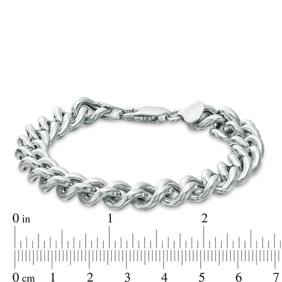 250 Gauge Chunky Curb Chain Bracelet in Sterling Silver - 7.5"
