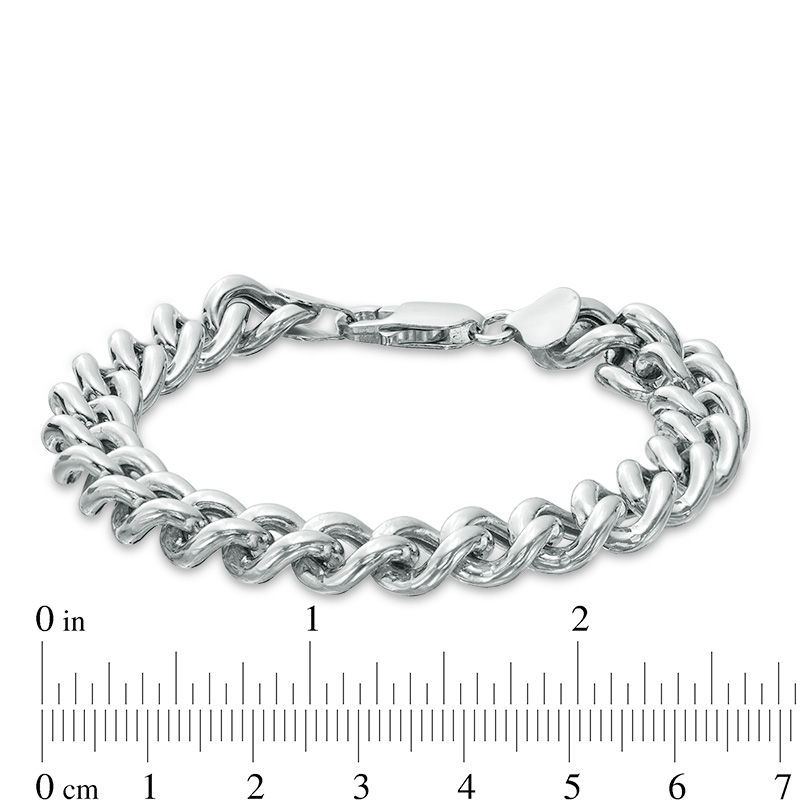 Main Image 2 of 250 Gauge Chunky Curb Chain Bracelet in Sterling Silver - 7.5"