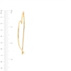 Thumbnail Image 3 of Made in Italy 50mm Heart-Shaped Hoop Earrings in 10K Gold Tube