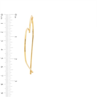 Made in Italy 50mm Heart-Shaped Hoop Earrings in 10K Gold Tube