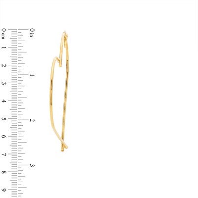 Made in Italy 50mm Heart-Shaped Hoop Earrings in 10K Gold Tube