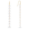5mm Faceted Cubic Zirconia Linear Drop Earrings in 10K Gold