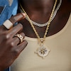Solid Sterling Silver CZ Curb Chain Necklace - 20"