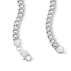 Solid Sterling Silver CZ Curb Chain Necklace - 20"