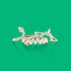 Thumbnail Image 1 of Baguette Cubic Zirconia Zig-Zag Ring in 10K Gold - Size 7