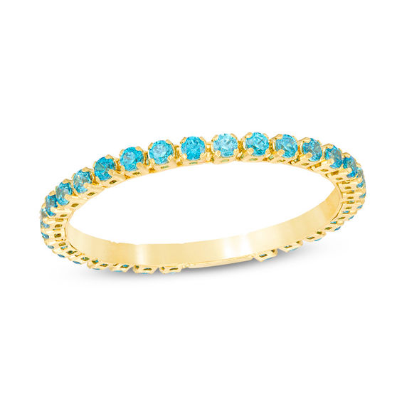 Cubic Zirconia Eternity Band in 10K Gold