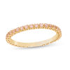 Yellow Cubic Zirconia Eternity Band in 10K Gold - Size 7