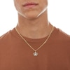 Thumbnail Image 4 of Diamond-Cut "QUEEN" Beaded Crown with Star Accent Two-Tone Necklace Charm in 10K Solid Gold
