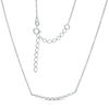 Thumbnail Image 1 of Cubic Zirconia Beaded Curved Bar Necklace in Sterling Silver - 19"