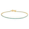 Thumbnail Image 1 of Blue Cubic Zirconia Tennis Bracelet in 10K Gold - 7.5&quot;
