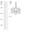 Thumbnail Image 1 of Cubic Zirconia Lotus Flower Outline Necklace Charm in Sterling Silver